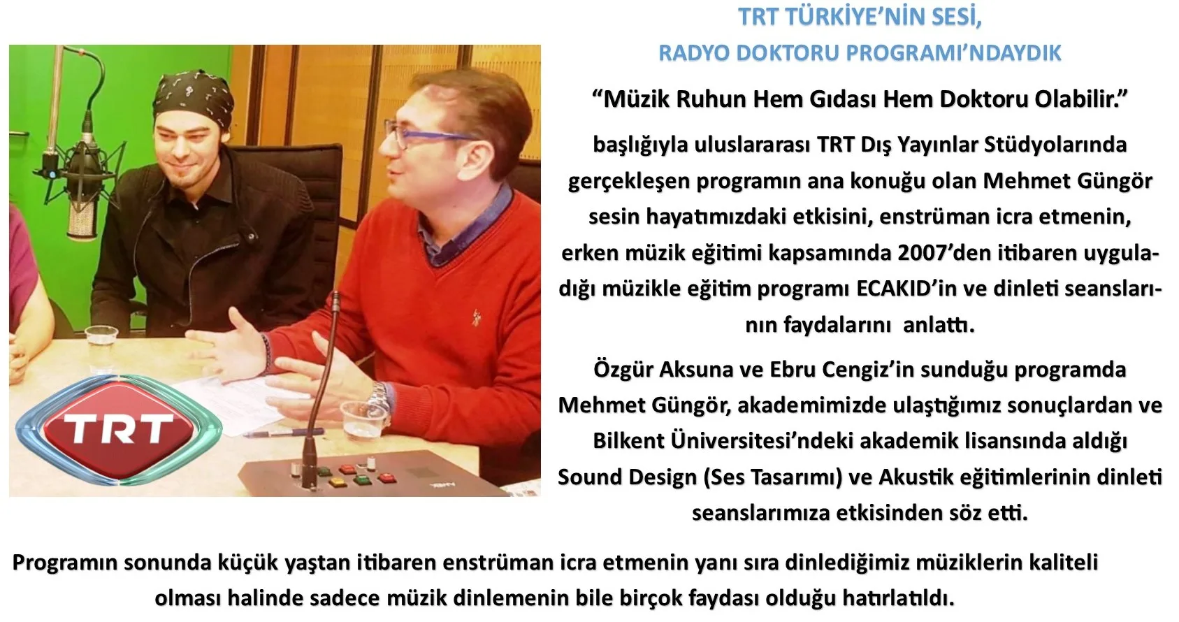 Ramel Sanat TRT Türkiye'nin Sesi programı